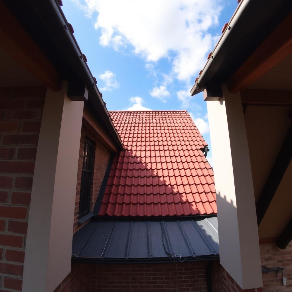 Acoperiș finalizat cu țiglă ceramică